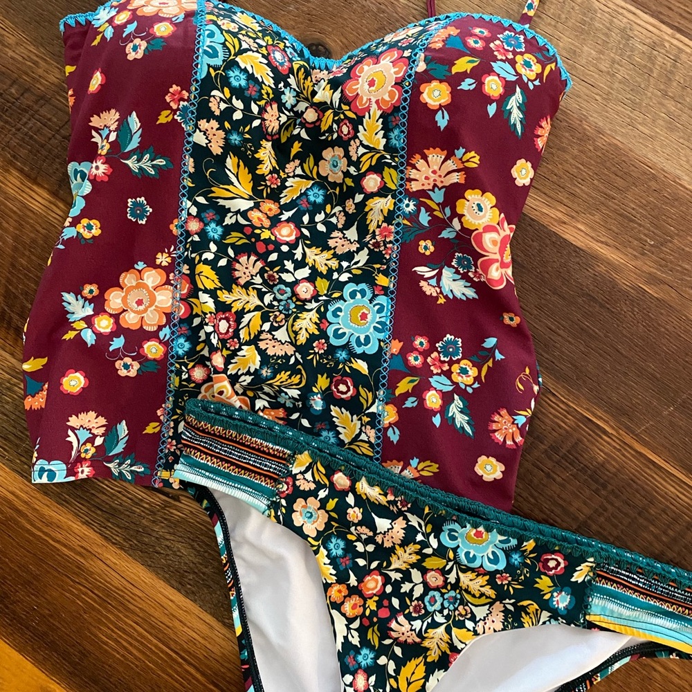 LOFT Floral Multicolor Tankini Set